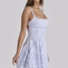 Isla Bluebell Scallop Lace Broderie Anglais Mini Sommerkjoler