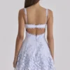 Isla Bluebell Scallop Lace Broderie Anglais Mini Sommerkjoler