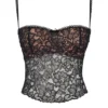 Jacinta svart blonder-cami-topper