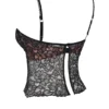 Jacinta svart blonder-cami-topper