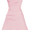 Jasmine Rose Pink drapert stroppeløs korsetter-kjole