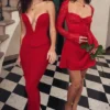 Nayara Red Rose Maxi-skjørt