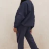 Joggebukser i marineblå fleece