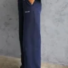 Joggebukser i marineblå fleece