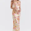 Josefina Ivory Floral Maxi Kjoler