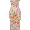 Josefina Ivory Floral Maxi Kjoler
