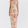 Josefina Ivory Floral Maxi Kjoler