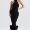 Juniper svart peplum-midikjole