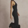 Juniper svart peplum-midikjole