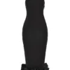 Juniper svart peplum-midikjole