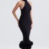 Juniper svart peplum-midikjole