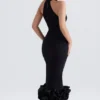 Juniper svart peplum-midikjole