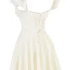 Kaia Ivory A-Line minikjole