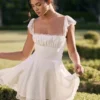 Kaia Ivory A-Line minikjole