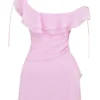 Kalena Cotton Candy Off Shoulder Mini Kjoler