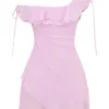 Kalena Cotton Candy Off Shoulder Mini Kjoler