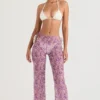 Keala Violet Floral Cutout-bukser