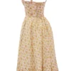 Kelly Royal Rose Print Korsetter Midi Sommerkjoler