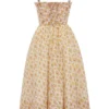 Kelly Royal Rose Print Korsetter Midi Sommerkjoler