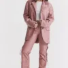Kiera Oversized blazer i varmrosa vegansk skinn