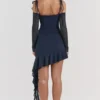 Kiki French Navy Ruffle Mini Kjoler