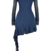 Kiki French Navy Ruffle Mini Kjoler