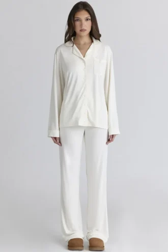 Klassisk pyjamas Ivory Soft Modal Pyjamasett