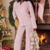 Klassisk pyjamas Rosa myk modal-pyjamasett