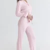 Klassisk pyjamas Rosa myk modal-pyjamasett