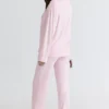 Klassisk pyjamas Rosa myk modal-pyjamasett