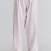 Klassisk pyjamas Rosa rutete pyjamasett i børstet bomull