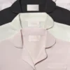 Klassisk pyjamas Rosa rutete pyjamasett i børstet bomull