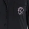 Klassisk pyjamas Svart myk modal-pyjamas Sett