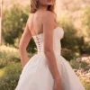 Kristiana Ivory Cotton Strapless Korsetter Mini Kjoler
