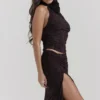 Kyra Cocoa halterneck-topper