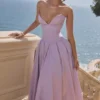 Lady Orchid Twill stroppeløs midikjole i tyll