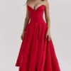 Lady Scarlet stroppeløs midikjole