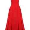 Lady Scarlet stroppeløs midikjole