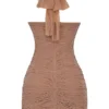 Laetitia Hazelnut rynket minikjole