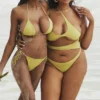 Tropez Olive halterneck-Bikinier-Topper