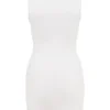 Laguna hvit minikjole i stretchstrikk