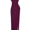 Lani Merlot korsetter-maxidress