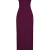 Lani Merlot korsetter-maxidress