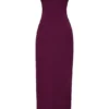 Lani Merlot korsetter-maxidress
