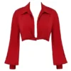 Laraine Cherry Silk Blouson Topper