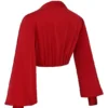 Laraine Cherry Silk Blouson Topper