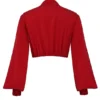 Laraine Cherry Silk Blouson Topper