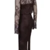 Larra Bitter Chocolate Lace Korsetter Midi Kjoler & Boleroer
