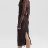 Larra Bitter Chocolate Lace Korsetter Midi Kjoler & Boleroer