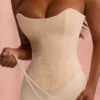 Larra Vintage Ivory Strapless Lace Korsetter Top